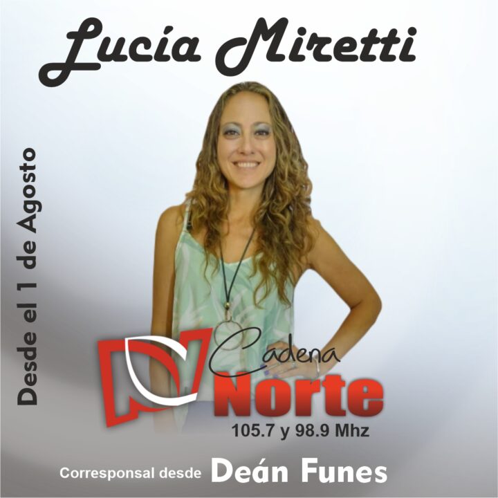 Lucia Miretti, será nuestra movilera en Dean Funes