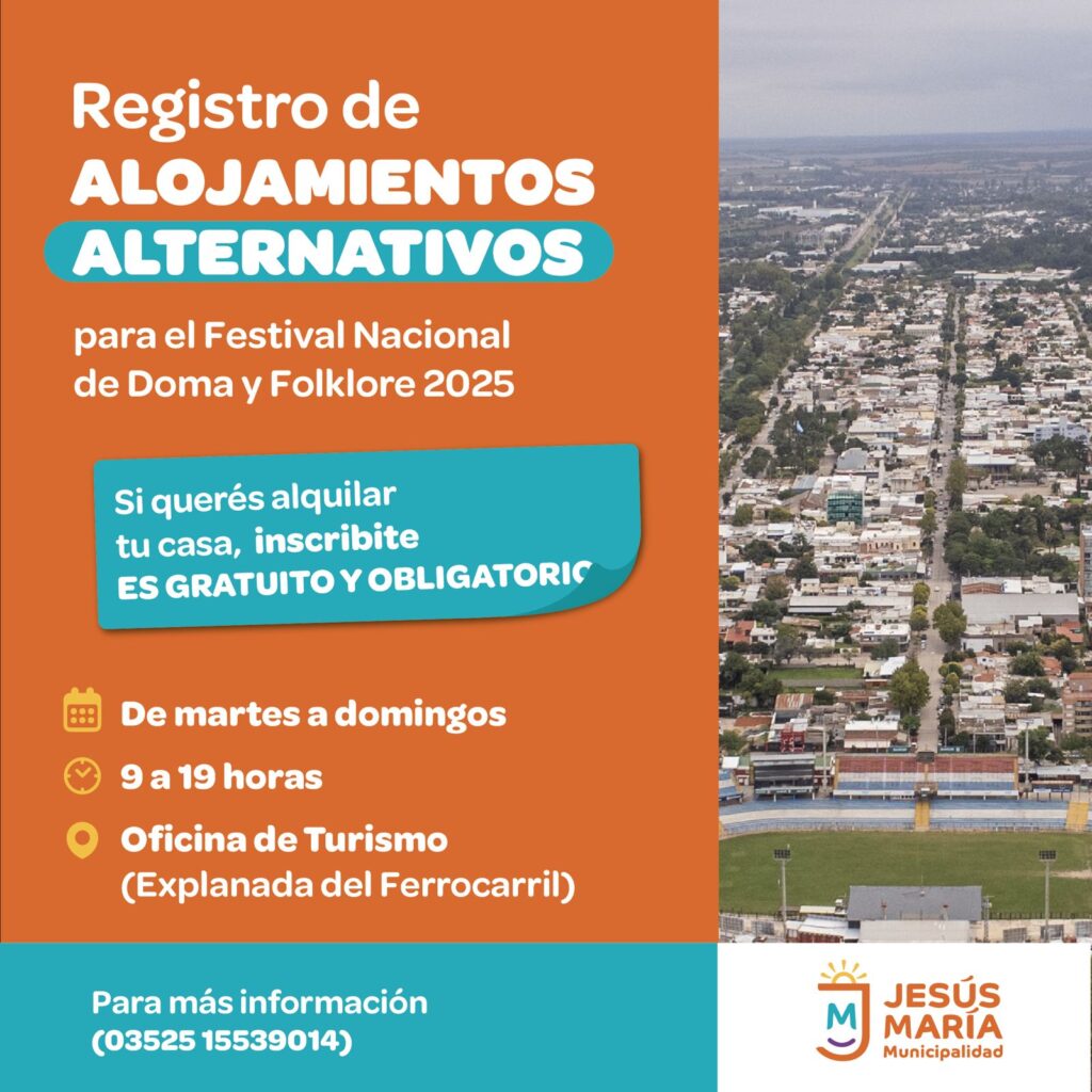 Se habilita el registro de Alojamientos Alternativos Temporarios para el Festival