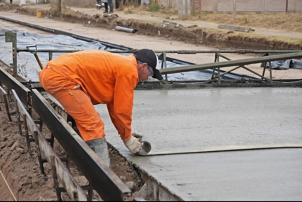 Juárez Celman: etapa final para la pavimentación del boulevard central